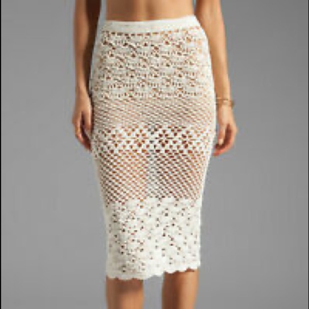 Rare!! Spell & the Gypsy Coconut Crochet Skirt XS